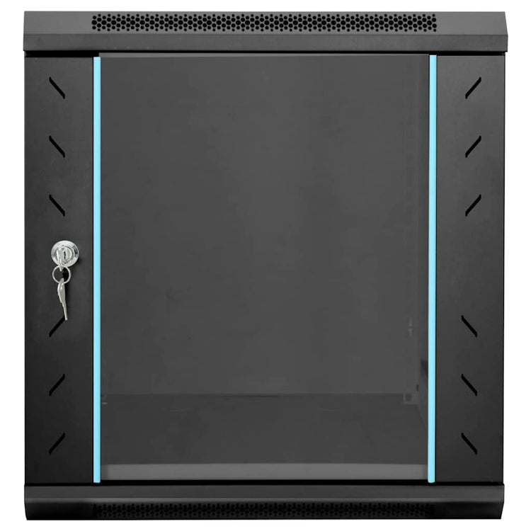 Vidaxxl Netzwerkschrank mit Stauraum schwarz 53 x 60 x 60 cm Stahl