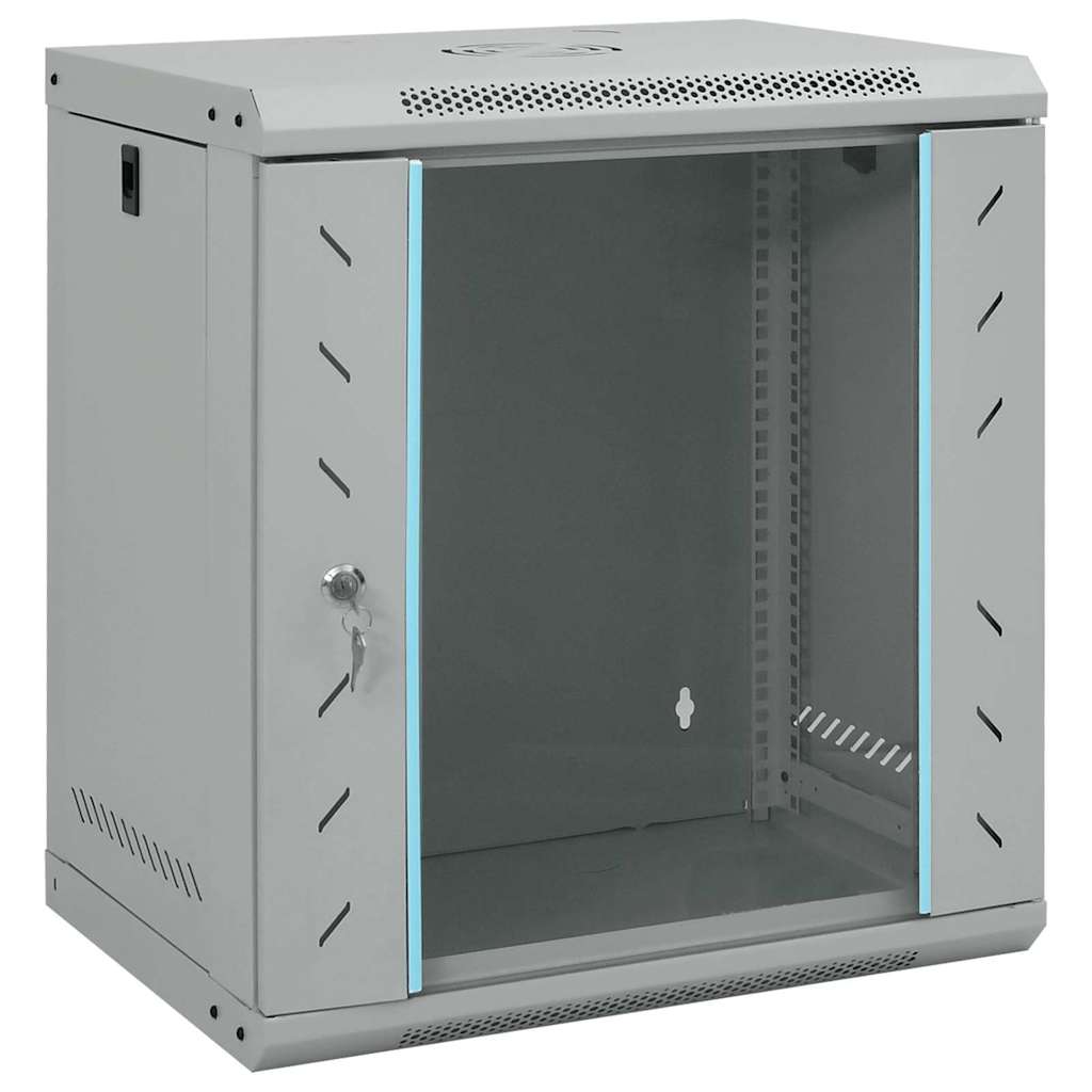 Vidaxxl Netzwerkschrank mit Stauraum grau 53 x 45 x 60 cm Stahl