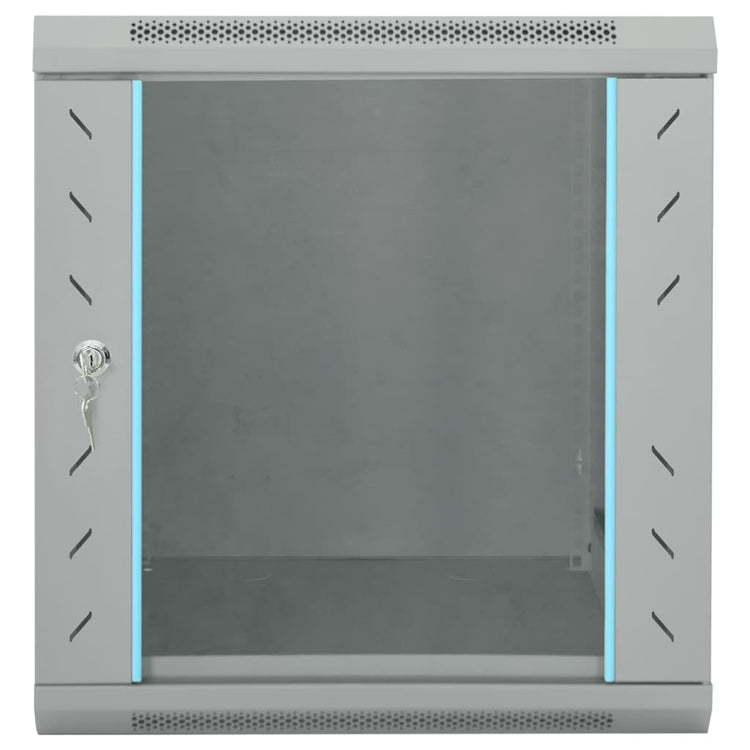 Vidaxxl Netzwerkschrank mit Stauraum, grau, 53 x 60 x 60 cm, Stahl