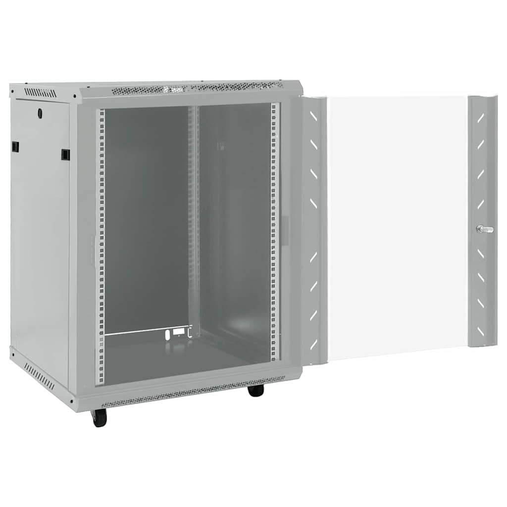 Vidaxxl Netzwerkschrank mit Stauraum grau 60 x 60 x 80 cm Stahl