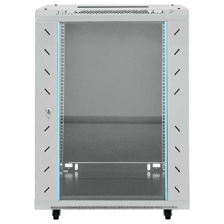 Vidaxxl Netzwerkschrank mit Stauraum grau 60 x 60 x 80 cm Stahl