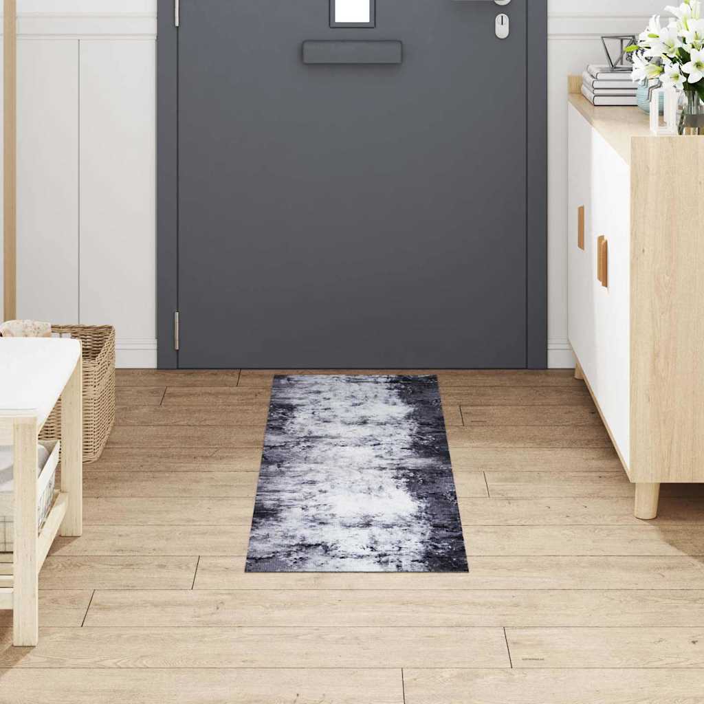 VidaXL Küchenteppich grau 150 x 45 cm Samt