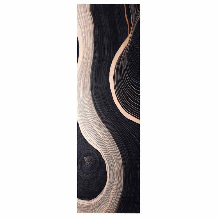 VidaXL Küchenteppich Schwarz 150 x 45 cm Samt