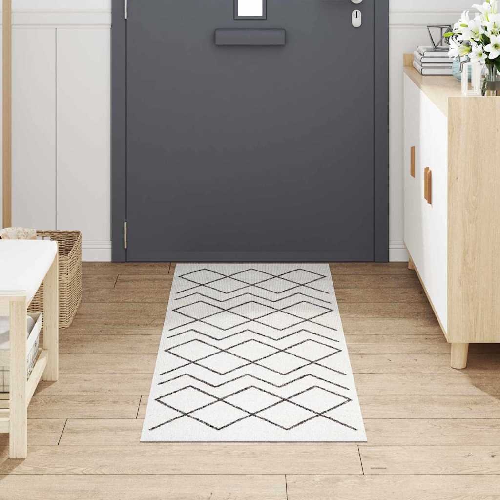 VidaXL Küchenteppich weiß 180 x 60 cm Samt