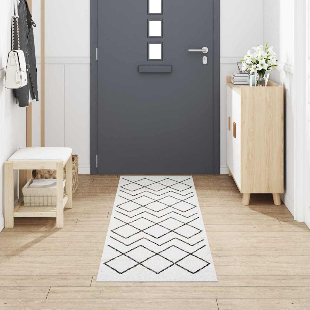 VidaXL Küchenteppich weiß 300 x 60 cm Samt