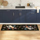 VidaXL Küchenteppich Schwarz 180 x 60 cm Samt