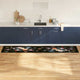 VidaXL Küchenteppich Schwarz 300 x 60 cm Samt