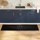 Vidaxl Küchenteppich Besteck schwarz 180 x 60 cm Samt