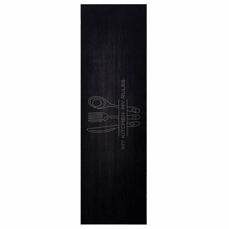 VidaXL Küchenteppich Schwarz 150 x 45 cm Samt