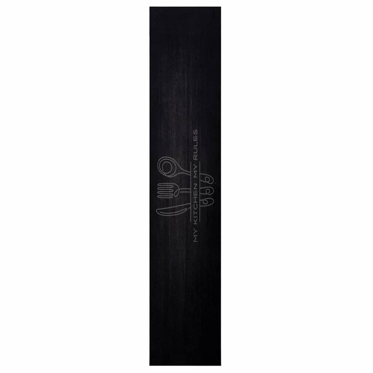 VidaXL Küchenteppich Schwarz 300 x 60 cm Samt