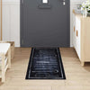 VidaXL Küchenteppich Schwarz 180 x 60 cm Samt
