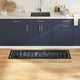 VidaXL Küchenteppich Schwarz 150 x 45 cm Samt