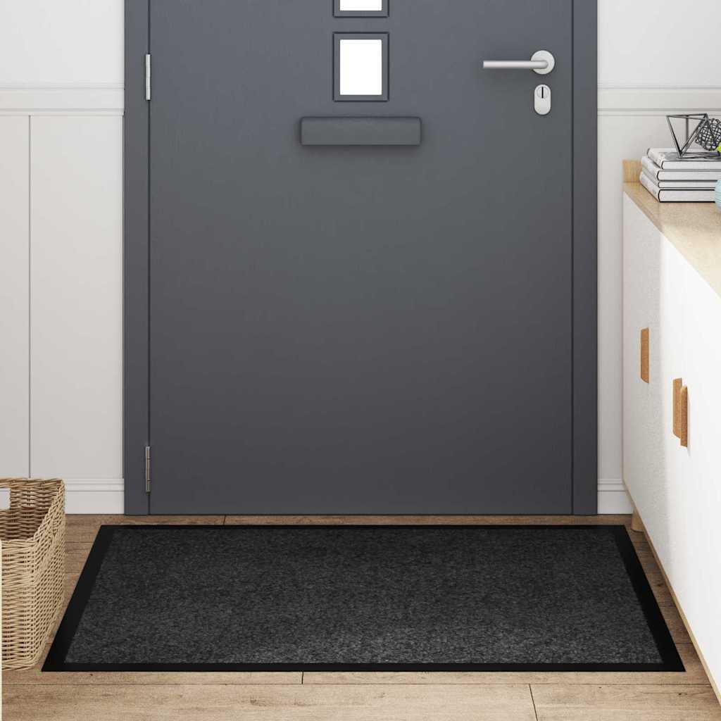 Vidaxl Fußmatte Anthrazit 60 x 40 x 1,2 cm Teddystoff