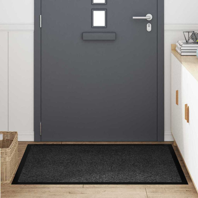 Vidaxl Fußmatte Anthrazit 60 x 40 x 1,2 cm Teddystoff