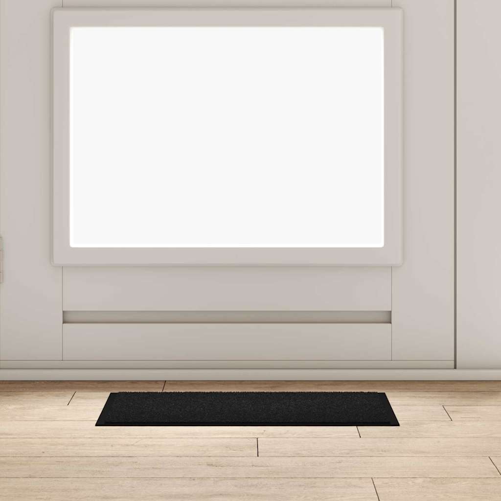 Vidaxl Fußmatte schwarz 60 x 40 x 1,2 cm Teddystoff