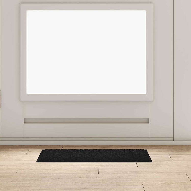 Vidaxl Fußmatte schwarz 60 x 40 x 1,2 cm Teddystoff