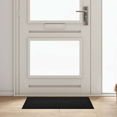 Vidaxl Fußmatte schwarz 60 x 40 x 1,2 cm Teddystoff