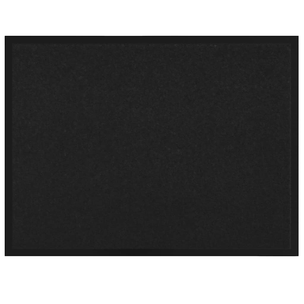 Vidaxl Fußmatte schwarz 60 x 40 x 1,2 cm Teddystoff