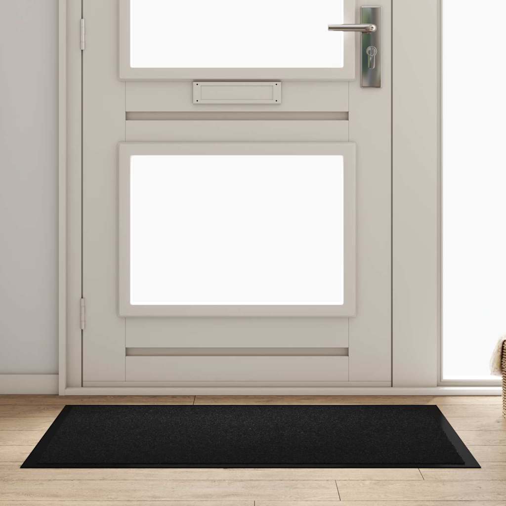 Vidaxl Fußmatte schwarz 60 x 40 x 1,2 cm Teddystoff