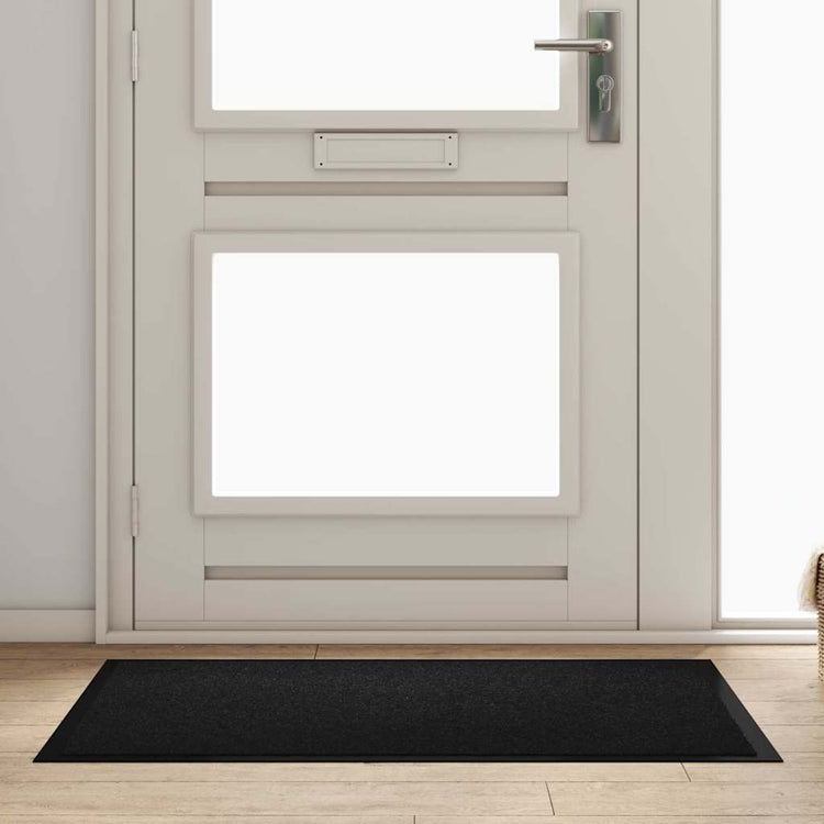 Vidaxl Fußmatte schwarz 60 x 40 x 1,2 cm Teddystoff