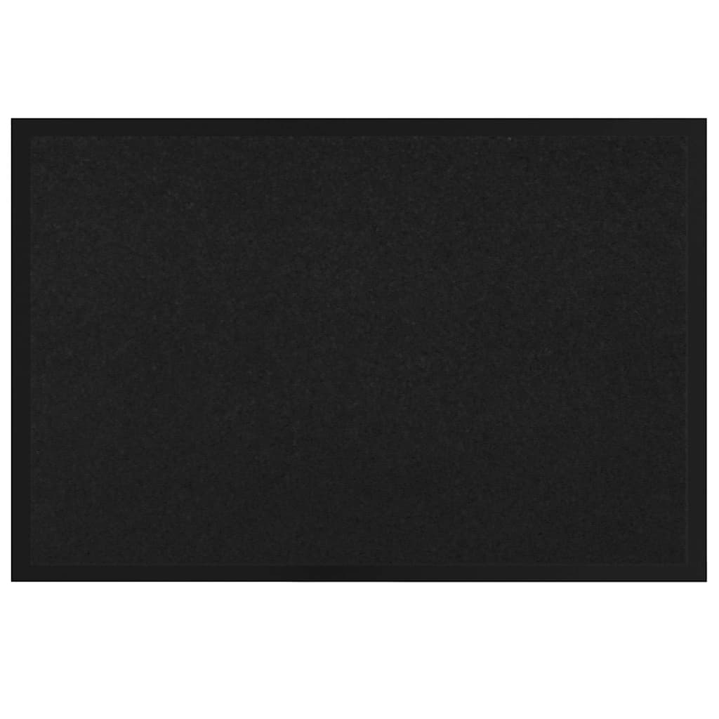 Vidaxl Fußmatte schwarz 60 x 40 x 1,2 cm Teddystoff