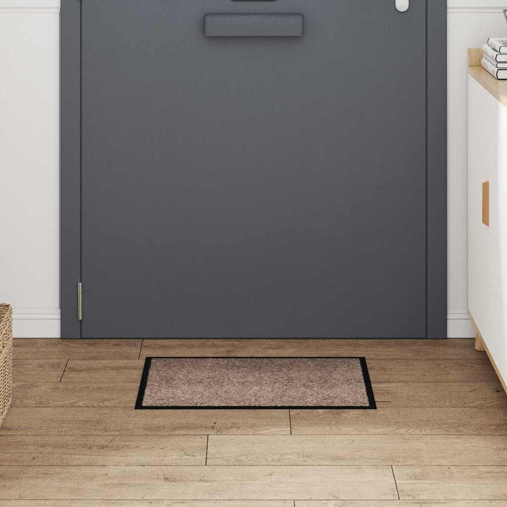 Vidaxl Fußmatte Beige 60 x 40 x 1,2 cm Teddystoff