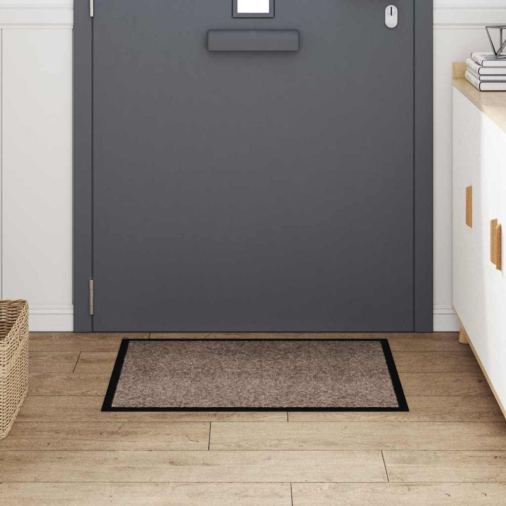 Vidaxl Fußmatte Beige 60 x 40 x 1,2 cm Teddystoff