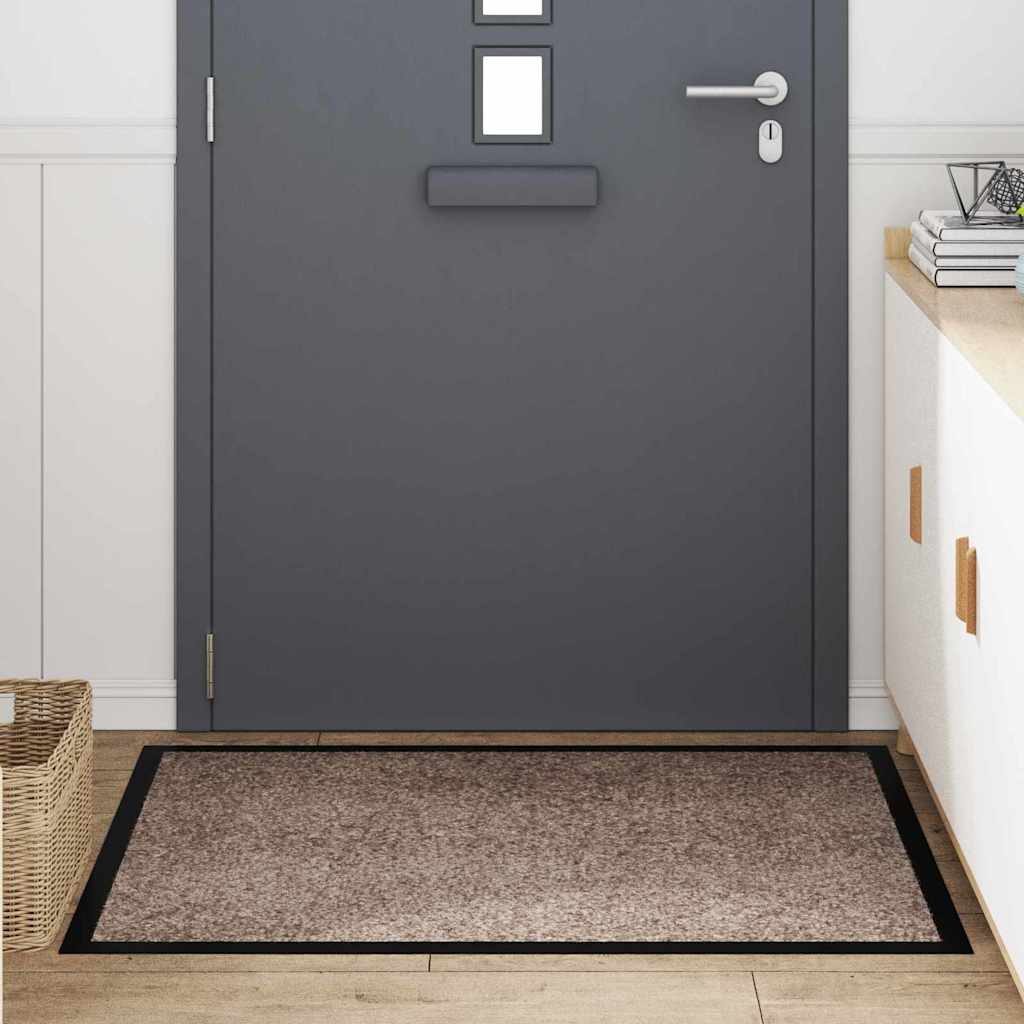 Vidaxl Fußmatte Beige 60 x 40 x 1,2 cm Teddystoff
