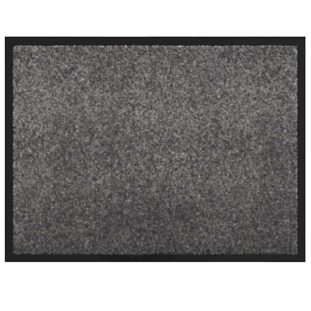 Vidaxl Fußmatte hellgrau 60 x 40 x 1,2 cm Teddystoff