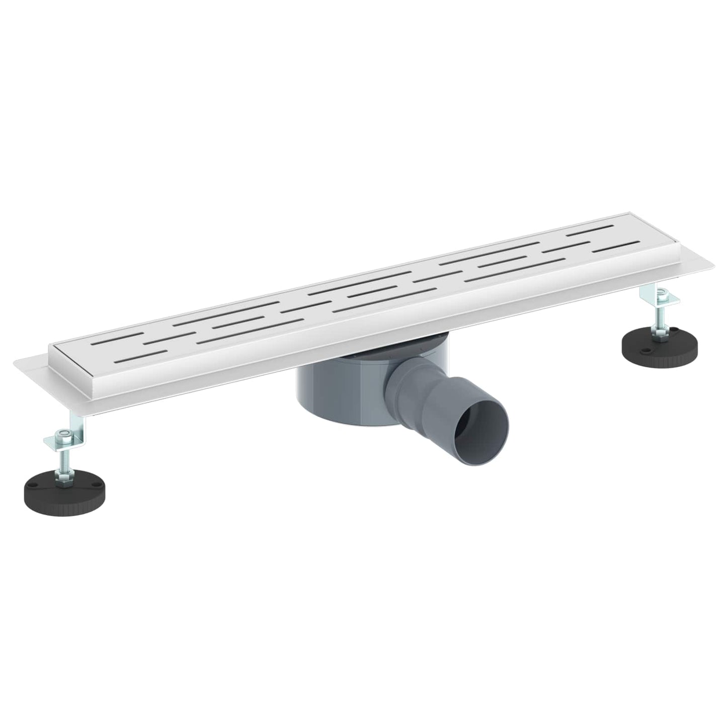 Vidaxx Duschrinne Glasabdeckung mit 360° Siphon Silber 50 cm