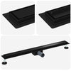 Vidaxx 2 in 1 Duschablauf schwarz 100 cm Edelstahl 304