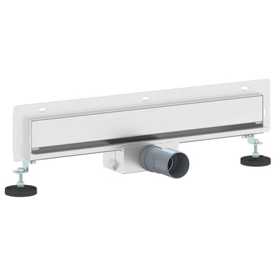 Vidaxxl wandmontierter Duschablauf Silber 50 cm Edelstahl 304