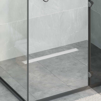 Vidaxx Duschrinne 2-in-1 mit 360° Siphon Silber 70 cm
