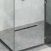 Vidaxx Duschrinne Glasabdeckung mit 360° Siphon Schwarz 60 cm