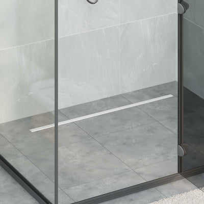 VidaXL 360° Duschrinne mit schlankem Modell Silber 90 cm