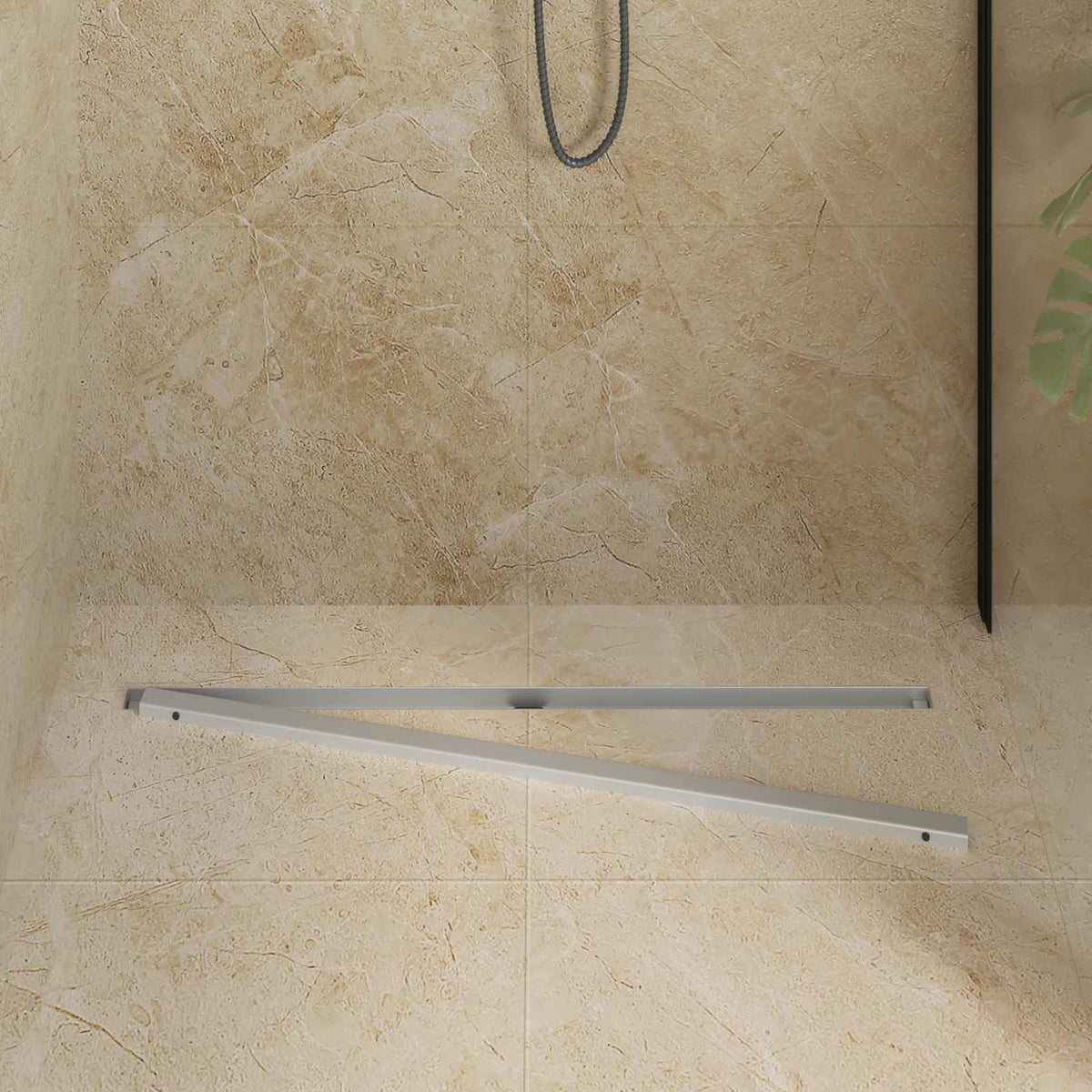VidaXL 360° Duschrinne mit schlankem Modell Silber 90 cm