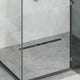 Vidaxx Duschrinne Glasabdeckung mit 360° Siphon Schwarz 70 cm