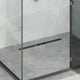 Vidaxxl Duschrinne mit Glasdeckel schwarz 80 cm Edelstahl 304