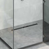 Vidaxxl Duschrinne mit Glasdeckel schwarz 70 cm Edelstahl 304