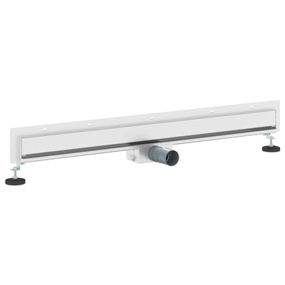 VidaXL Wandduschablauf Silber 90 cm Edelstahl 304