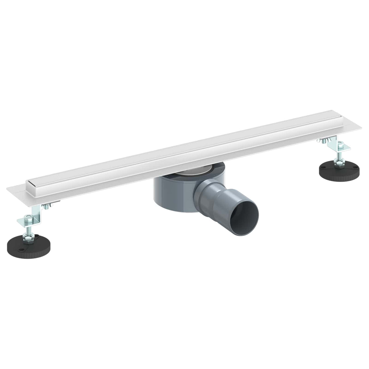 VidaXL 360° Duschrinne mit schlankem Modell Silber 50 cm