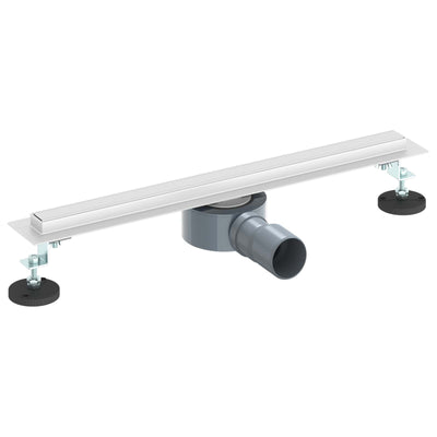 VidaXL 360° Duschrinne mit schlankem Modell Silber 50 cm