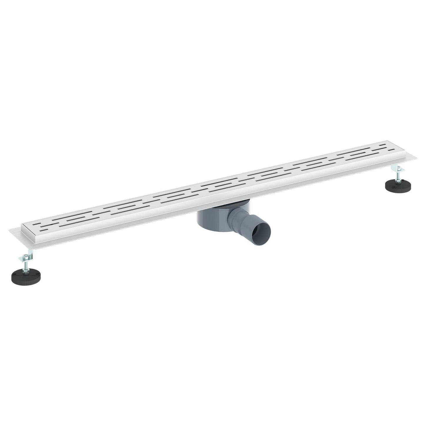 Vidaxx Duschrinne Glasabdeckung mit 360° Siphon Silber 90 cm