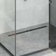 Vidaxx Duschrinne mit Glasdeckel schwarz 90 cm Edelstahl 304