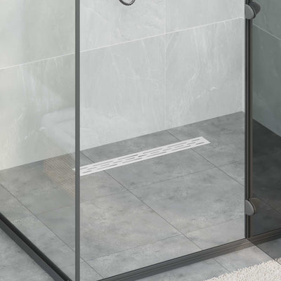 Vidaxx Duschrinne Glasabdeckung mit 360° Siphon Silber 60 cm