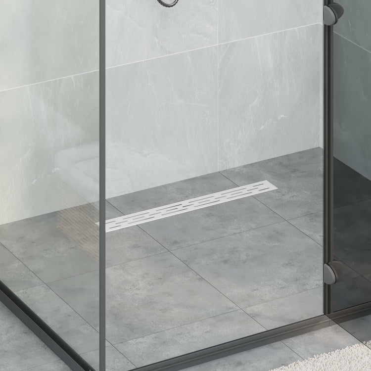 Vidaxx Duschrinne Glasabdeckung mit 360° Siphon Silber 60 cm