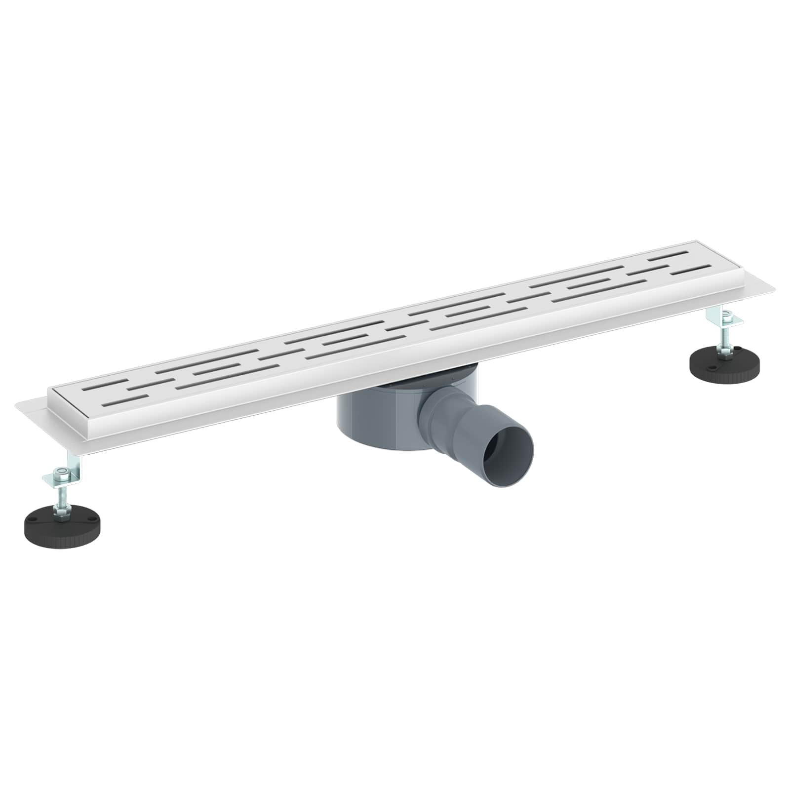Vidaxx Duschrinne Glasabdeckung mit 360° Siphon Silber 60 cm