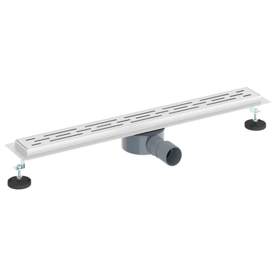 Vidaxx Duschrinne Glasabdeckung mit 360° Siphon Silber 70 cm