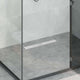 Vidaxx Duschrinne mit Liniendesign Silber 50 cm Edelstahl 304