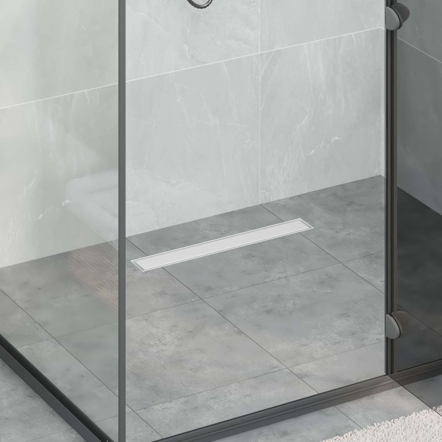 VidaXL 2 in 1 Duschablauf Silber 60 cm Edelstahl 304